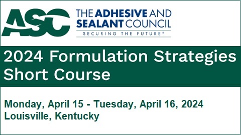 Logo for "Formulation Strategies Short Course" being offered at the Adhesives and Sealants Council (ASC) Annual Convention & EXPO