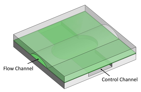 Delamination in Microfluidic Valves Device Geometry