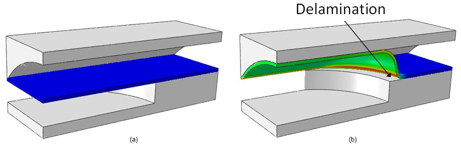 Delamination in Microfluidic Valves Valve States