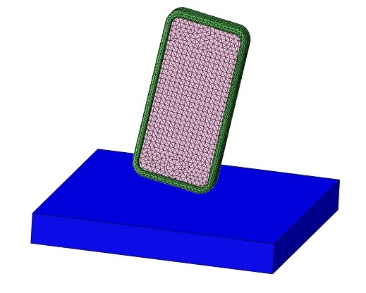 FE Simulation of Cell Phone Drop