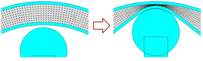 FSI Example Showing Fluid Mesh