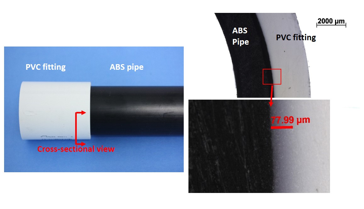 FTIR Solvent Bonded Joint