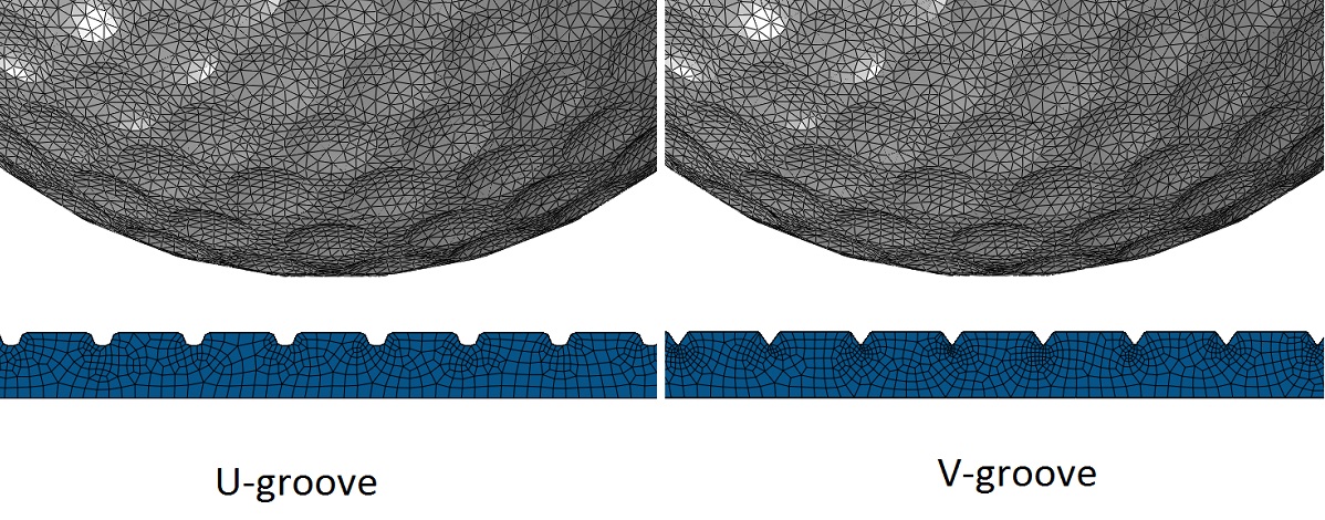 Golf Ball Impact Groove Comparison