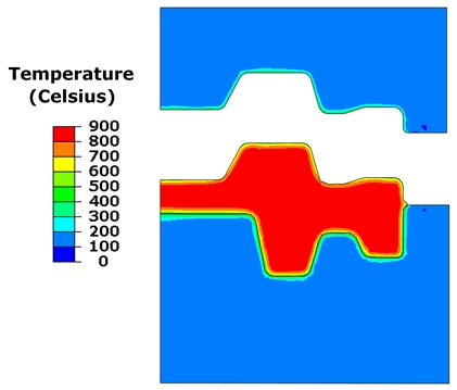Hot Forging Simulation Temperature Field