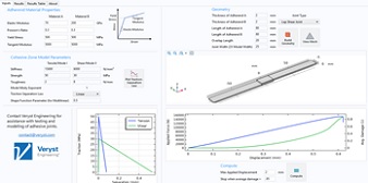 Lap shear app input screen