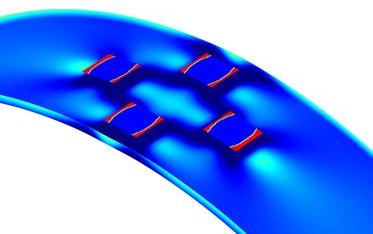 Modeling delamination of silicon die from a stretched flexible substrate