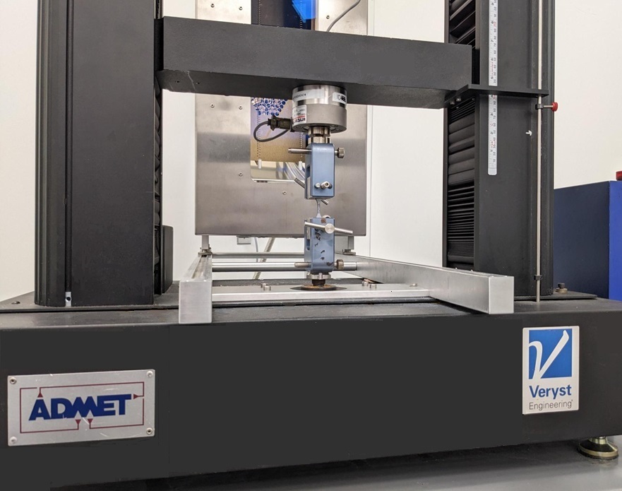 ADMET test frame with tensile grips