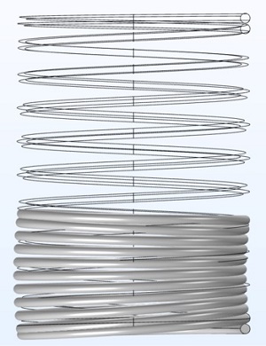 Compressed helical spring