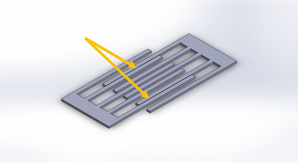 Structure exhibiting lateral stiction