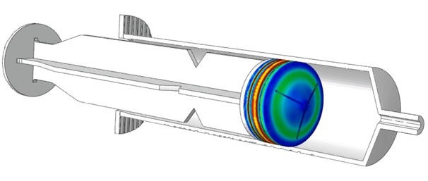FEA simulation of syringe stopper deformation
