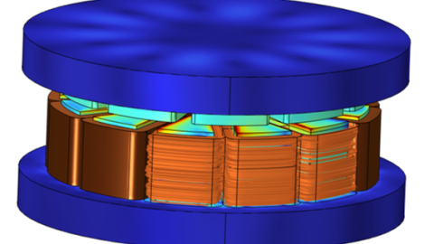 Axial flux motor configuration with top side rotor