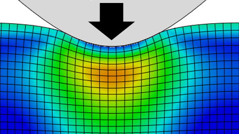 FEA of surface indentation