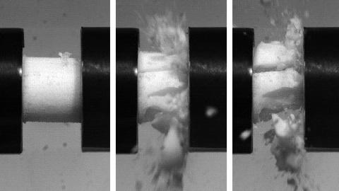 Frozen Styrofoam High Rate Compression Test 