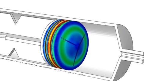 FEA simulation of syringe stopper deformation