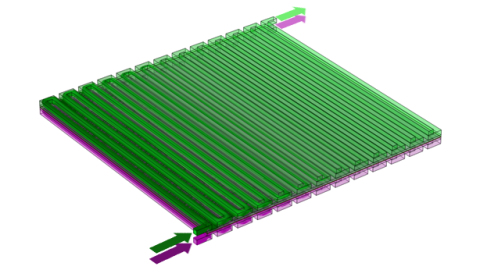 Multiphysics simulation of a redox flow battery cell