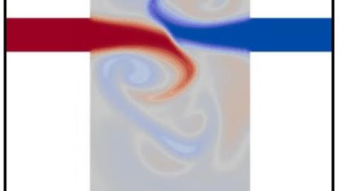 Turbulent mixing in a confined impinging jet mixer