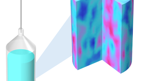 Simulation of freeze-dried drug product reconstitution