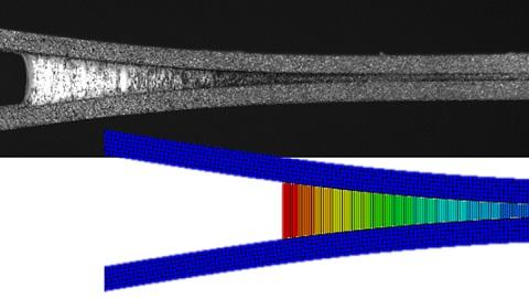 Testing and cohesive zone modeling of an adhesive